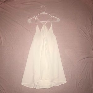 TOBI White Flowy Dress Perf for Graduation